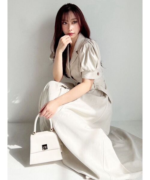 RESEXXY（リゼクシー）の「フロントボタンテーラードワンピース（ワンピース・レディース・アイボリー/ブラック/ブルー/イエロー・FREE）」の15枚目の写真