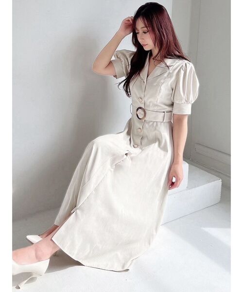 RESEXXY（リゼクシー）の「フロントボタンテーラードワンピース（ワンピース・レディース・アイボリー/ブラック/ブルー/イエロー・FREE）」の16枚目の写真