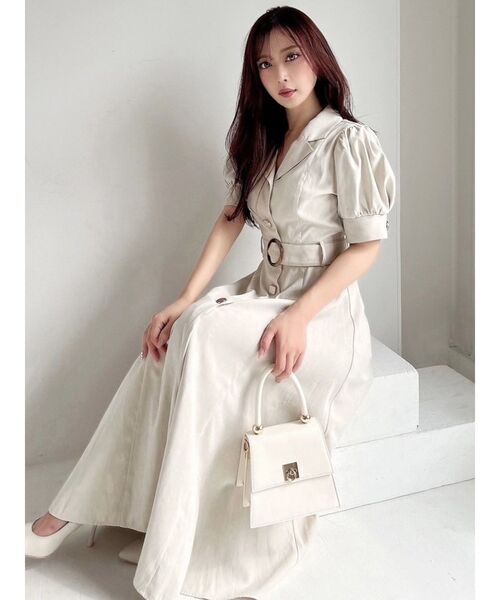 RESEXXY（リゼクシー）の「フロントボタンテーラードワンピース（ワンピース・レディース・アイボリー/ブラック/ブルー/イエロー・FREE）」の17枚目の写真