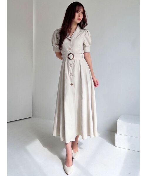 RESEXXY（リゼクシー）の「フロントボタンテーラードワンピース（ワンピース・レディース・アイボリー/ブラック/ブルー/イエロー・FREE）」の18枚目の写真