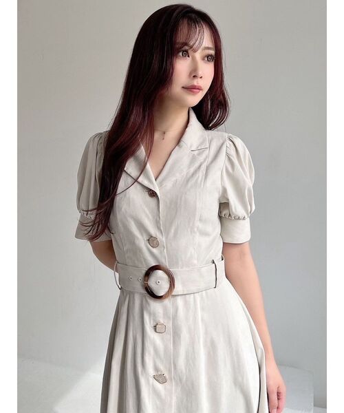 RESEXXY（リゼクシー）の「フロントボタンテーラードワンピース（ワンピース・レディース・アイボリー/ブラック/ブルー/イエロー・FREE）」の21枚目の写真