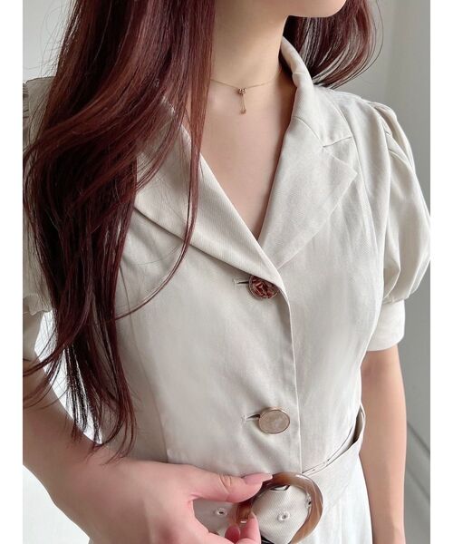 RESEXXY（リゼクシー）の「フロントボタンテーラードワンピース（ワンピース・レディース・アイボリー/ブラック/ブルー/イエロー・FREE）」の22枚目の写真