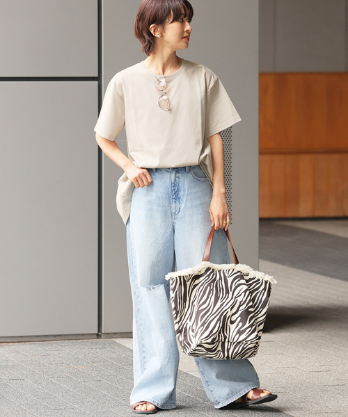 The Bagmati（ザバグマティ）の「【BAGMATI/バグマティ】 BIG CANVAS BAG：バッグ（ハンドバッグ・レディース・ブラウン・FREE）」の2枚目の写真