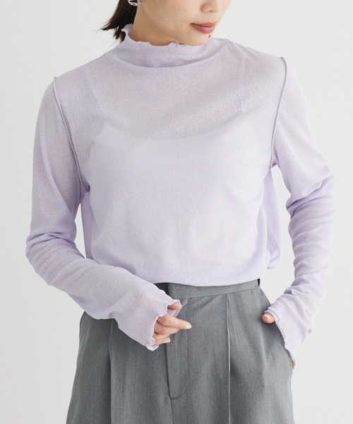 Green　Parks（グリーンパークス）の「イロイロインナー(シアー)（インナーウェア/肌着・レディース・ブラック/オフホワイト/パープル・FREE）」の3枚目の写真