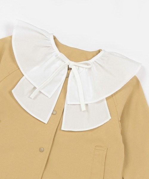 petit main（プティマイン）の「【リンク】2WAYハーフコート(キッズ)（トレンチコート・キッズ・ライトベージュ・S/M/L）」の7枚目の写真