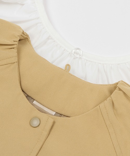 petit main（プティマイン）の「【リンク】2WAYハーフコート(キッズ)（トレンチコート・キッズ・ライトベージュ・S/M/L）」の9枚目の写真