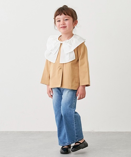 petit main（プティマイン）の「【リンク】2WAYハーフコート(キッズ)（トレンチコート・キッズ・ライトベージュ・S/M/L）」の15枚目の写真