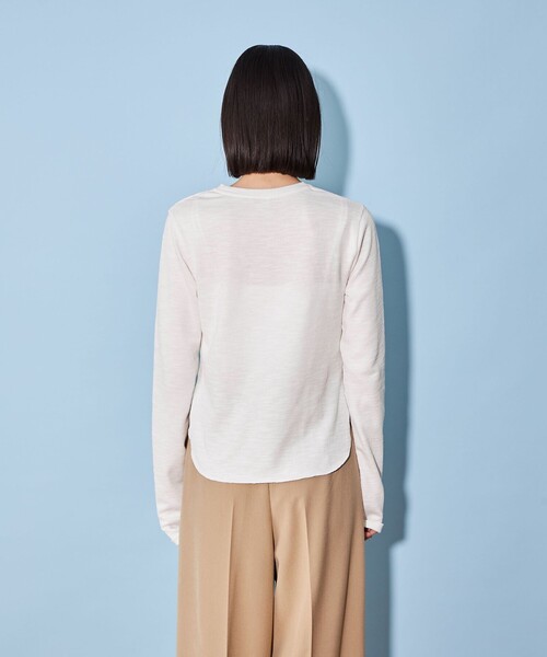 CITEN(シテン)の「<CITEN>エッセンシャル スラブ リブ Tシャツ(Tシャツ/カットソー・レディース・オフホワイト/ライトブルー/ブラック・FREE)」の20枚目の写真