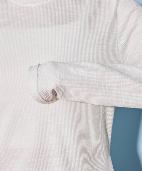 CITEN(シテン)の「<CITEN>エッセンシャル スラブ リブ Tシャツ(Tシャツ/カットソー・レディース・オフホワイト/ライトブルー/ブラック・FREE)」の22枚目の写真