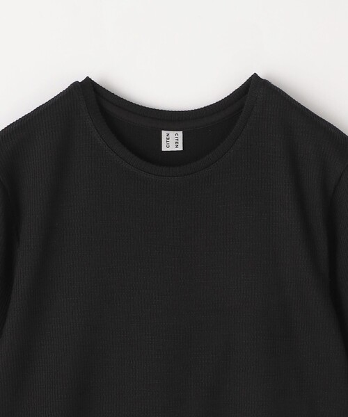 CITEN(シテン)の「<CITEN>エッセンシャル スラブ リブ Tシャツ(Tシャツ/カットソー・レディース・オフホワイト/ライトブルー/ブラック・FREE)」の9枚目の写真