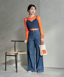 FREAK'S STORE（フリークスストア）の「限定展開　デニム ビスチェ 付き パンツ セットアップ（ビスチェ・デニムパンツ）（デニムパンツ）」