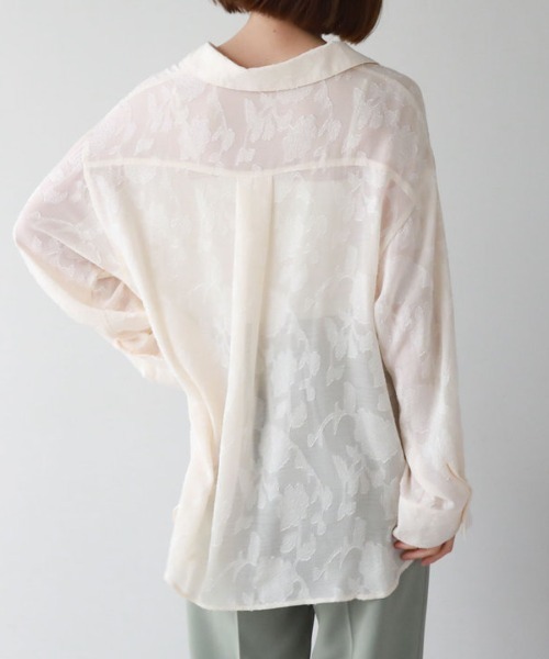 archives（アルシーヴ）の「シアージャガードシャツ（シャツ/ブラウス・レディース・アイボリー/ブラック/ブルーグレー/ミント・MEDIUM）」の7枚目の写真