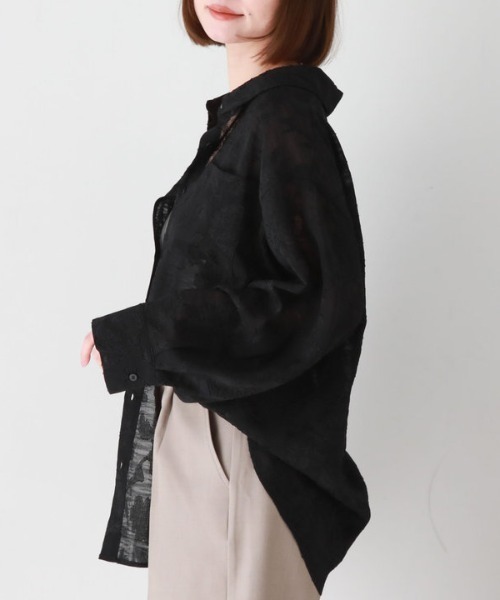 archives（アルシーヴ）の「シアージャガードシャツ（シャツ/ブラウス・レディース・アイボリー/ブラック/ブルーグレー/ミント・MEDIUM）」の12枚目の写真