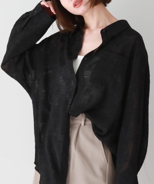 archives（アルシーヴ）の「シアージャガードシャツ（シャツ/ブラウス・レディース・アイボリー/ブラック/ブルーグレー/ミント・MEDIUM）」の11枚目の写真