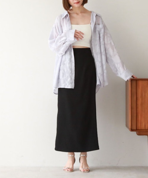 archives（アルシーヴ）の「シアージャガードシャツ（シャツ/ブラウス・レディース・アイボリー/ブラック/ブルーグレー/ミント・MEDIUM）」の19枚目の写真