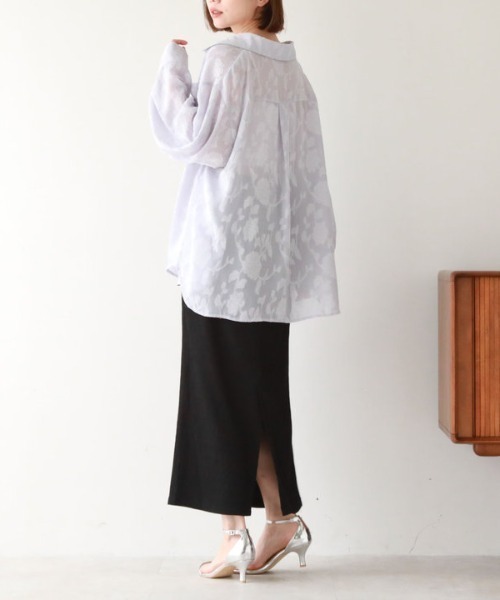 archives（アルシーヴ）の「シアージャガードシャツ（シャツ/ブラウス・レディース・アイボリー/ブラック/ブルーグレー/ミント・MEDIUM）」の20枚目の写真