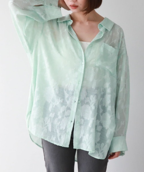 archives（アルシーヴ）の「シアージャガードシャツ（シャツ/ブラウス・レディース・アイボリー/ブラック/ブルーグレー/ミント・MEDIUM）」の21枚目の写真