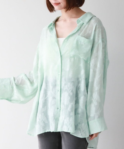 archives（アルシーヴ）の「シアージャガードシャツ（シャツ/ブラウス・レディース・アイボリー/ブラック/ブルーグレー/ミント・MEDIUM）」の22枚目の写真