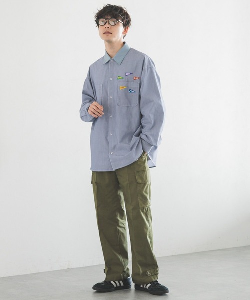 RAGEBLUE(レイジブルー)の「M-47/セミワイドストレートミリタリーカーゴパンツ(カーゴパンツ・メンズ・ブラック/カーキ/グレー・MEDIUM/LARGE)」の9枚目の写真