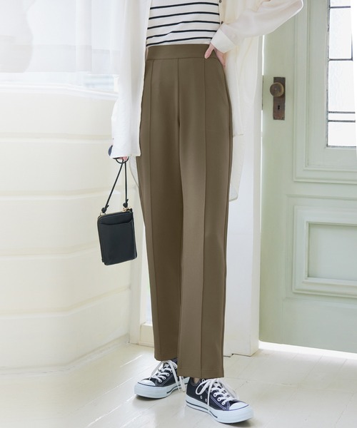 CHAN ME(チャンミ)の「センタープレステーパードパンツ(その他パンツ・レディース・グレー/ピンク/カーキ/ブラック・X-LARGE/LARGE/MEDIUM/SMALL)」の3枚目の写真