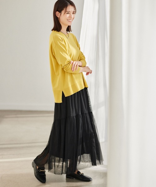 Elura(エルーラ)の「通勤ハイゲージプルオーバー/991777(ニット/セーター・レディース・ライトブルー/ライトイエロー/ネイビー・LARGE/MEDIUM)」の5枚目の写真