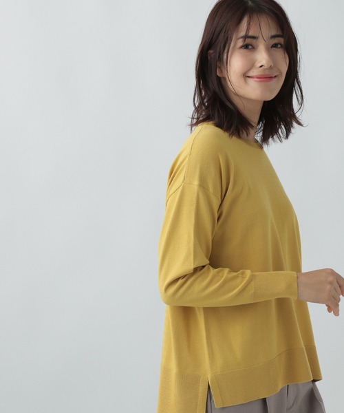 Elura(エルーラ)の「通勤ハイゲージプルオーバー/991777(ニット/セーター・レディース・ライトブルー/ライトイエロー/ネイビー・LARGE/MEDIUM)」の6枚目の写真