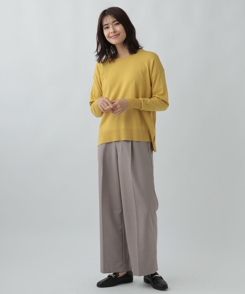 Elura(エルーラ)の「通勤ハイゲージプルオーバー/991777(ニット/セーター・レディース・ライトブルー/ライトイエロー/ネイビー・LARGE/MEDIUM)」の7枚目の写真