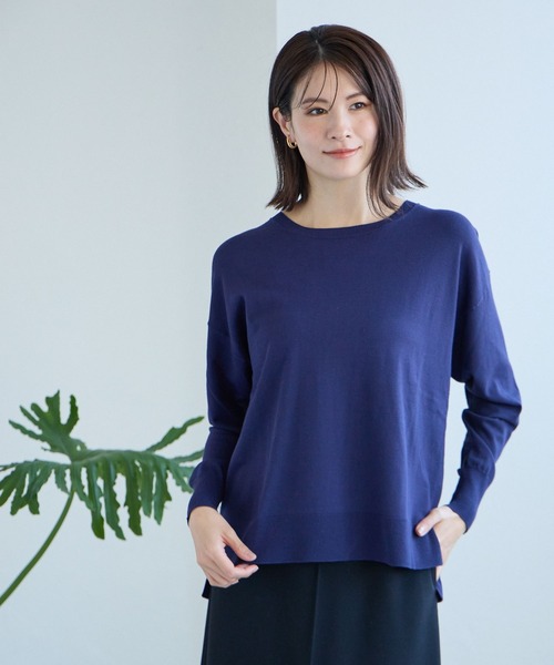 Elura(エルーラ)の「通勤ハイゲージプルオーバー/991777(ニット/セーター・レディース・ライトブルー/ライトイエロー/ネイビー・LARGE/MEDIUM)」の8枚目の写真