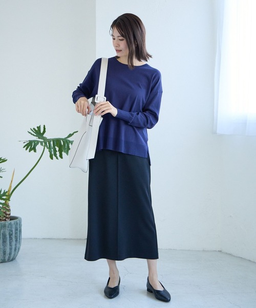 Elura(エルーラ)の「通勤ハイゲージプルオーバー/991777(ニット/セーター・レディース・ライトブルー/ライトイエロー/ネイビー・LARGE/MEDIUM)」の10枚目の写真