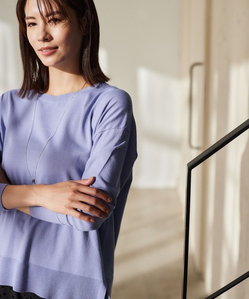 Elura(エルーラ)の「通勤ハイゲージプルオーバー/991777(ニット/セーター・レディース・ライトブルー/ライトイエロー/ネイビー・LARGE/MEDIUM)」の16枚目の写真