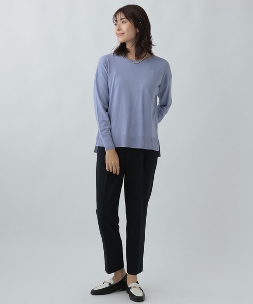 Elura(エルーラ)の「通勤ハイゲージプルオーバー/991777(ニット/セーター・レディース・ライトブルー/ライトイエロー/ネイビー・LARGE/MEDIUM)」の21枚目の写真