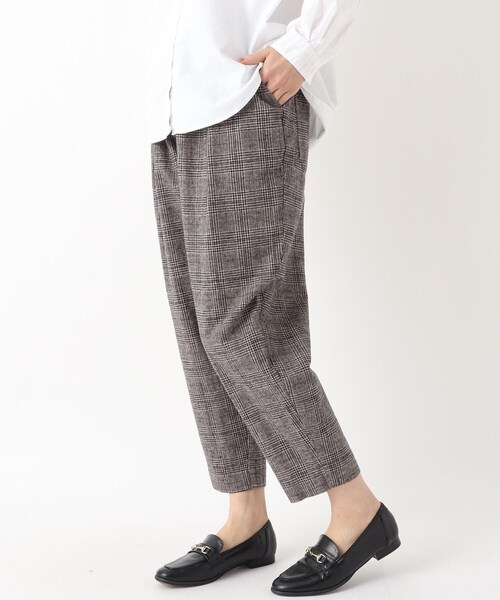 one'sterrace(ワンズテラス)の「グレンチェック パンツ(その他パンツ・レディース・アイボリー系8/グレー系その他7・02)」の1枚目の写真