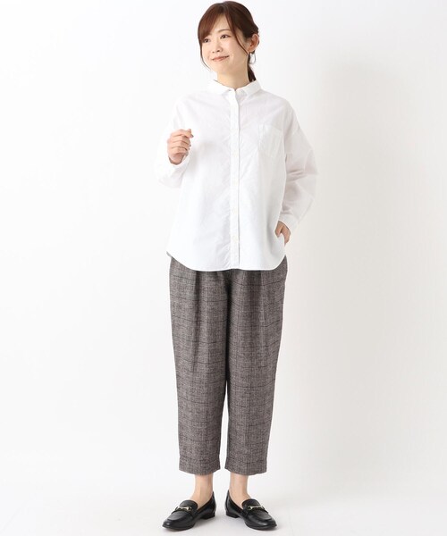 one'sterrace(ワンズテラス)の「グレンチェック パンツ(その他パンツ・レディース・アイボリー系8/グレー系その他7・02)」の12枚目の写真