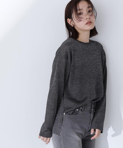 NATURAL BEAUTY BASIC（ナチュラルビューティーベーシック）の「◇ルーズシアーニットプルオーバー（ニット/セーター・レディース・グレー/ブラック/ピンク・FREE）」の22枚目の写真