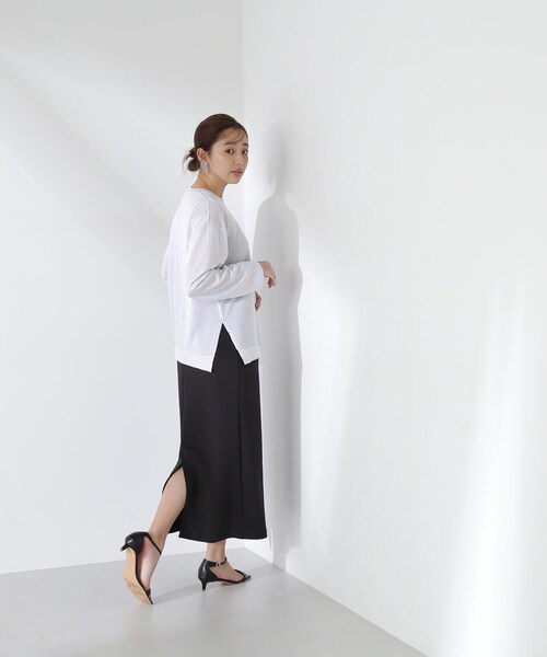 NATURAL BEAUTY BASIC（ナチュラルビューティーベーシック）の「◇ルーズシアーニットプルオーバー（ニット/セーター・レディース・グレー/ブラック/ピンク・FREE）」の15枚目の写真