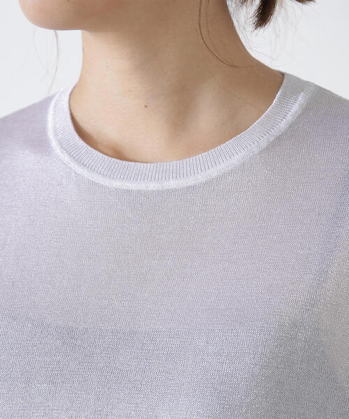 NATURAL BEAUTY BASIC（ナチュラルビューティーベーシック）の「◇ルーズシアーニットプルオーバー（ニット/セーター・レディース・グレー/ブラック/ピンク・FREE）」の10枚目の写真