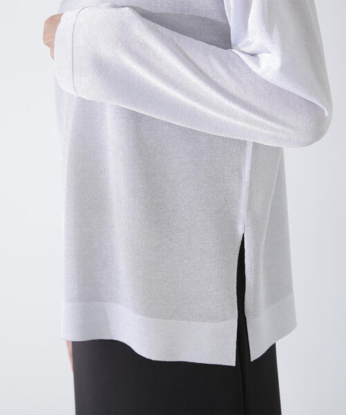 NATURAL BEAUTY BASIC（ナチュラルビューティーベーシック）の「◇ルーズシアーニットプルオーバー（ニット/セーター・レディース・グレー/ブラック/ピンク・FREE）」の12枚目の写真