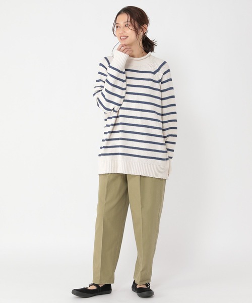 美脚パンツと同素材】【セットアップ対応】　ショルダータックノースリ LIMITED SET】リラックスノースリカットソー＋リラックス美脚