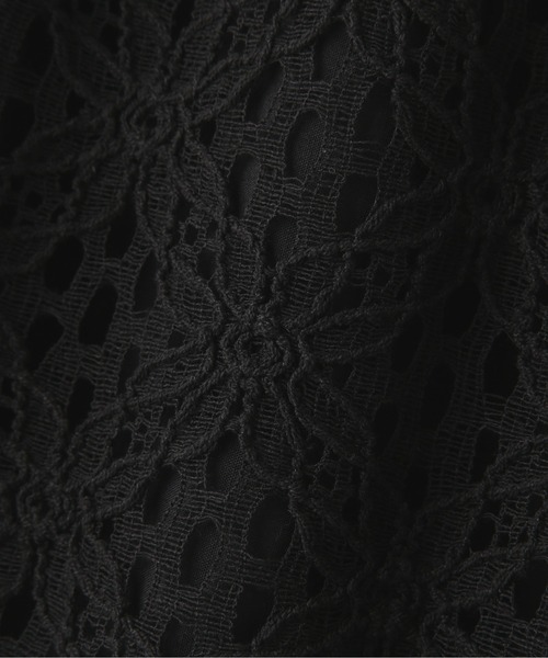 N.（N. Natural Beauty Basic）（エヌエヌナチュラルビューティーベーシック）の「◆コットンコードレースキャミワンピース（ワンピース・レディース・オフホワイト/ブラック・MEDIUM）」の4枚目の写真