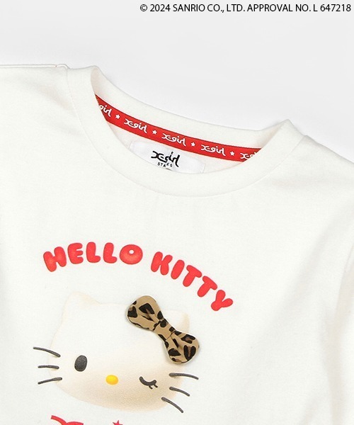 X-girl Stages（エックスガールステージス）の「【ハローキティ】ヒョウガラチュール長袖ワンピース（ワンピース・キッズ・オフホワイト/ブラック・90cm/100cm/110cm/120cm/130cm/140cm）」の5枚目の写真