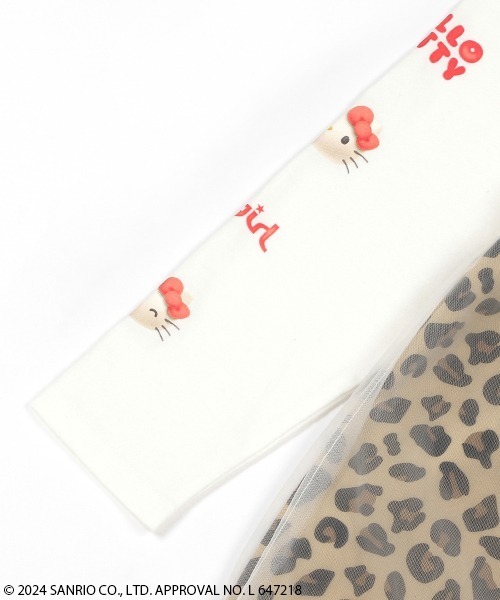 X-girl Stages（エックスガールステージス）の「【ハローキティ】ヒョウガラチュール長袖ワンピース（ワンピース・キッズ・オフホワイト/ブラック・90cm/100cm/110cm/120cm/130cm/140cm）」の7枚目の写真