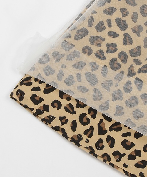 X-girl Stages（エックスガールステージス）の「【ハローキティ】ヒョウガラチュール長袖ワンピース（ワンピース・キッズ・オフホワイト/ブラック・90cm/100cm/110cm/120cm/130cm/140cm）」の9枚目の写真