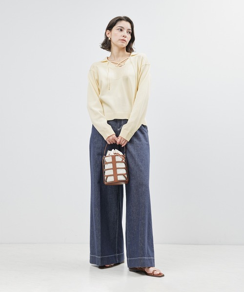 ROPE'（ロペ）の「セーラーカラーニット（ニット/セーター・レディース・キナリ/ブルー・FREE）」の16枚目の写真