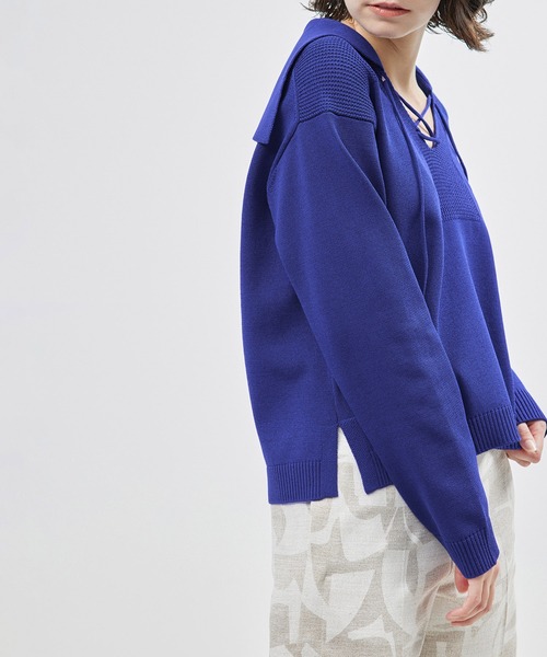 ROPE'（ロペ）の「セーラーカラーニット（ニット/セーター・レディース・キナリ/ブルー・FREE）」の18枚目の写真