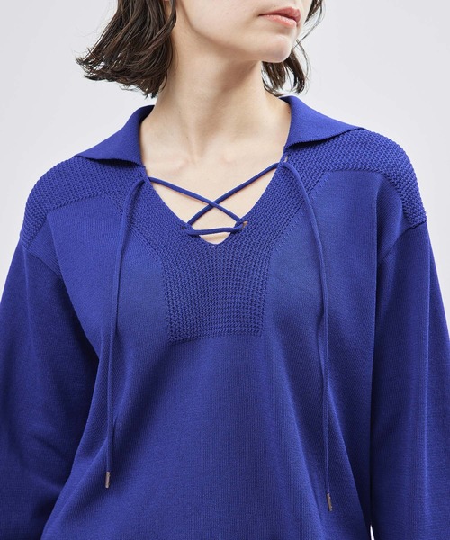 ROPE'（ロペ）の「セーラーカラーニット（ニット/セーター・レディース・キナリ/ブルー・FREE）」の14枚目の写真