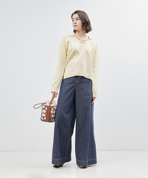 ROPE'（ロペ）の「セーラーカラーニット（ニット/セーター・レディース・キナリ/ブルー・FREE）」の8枚目の写真