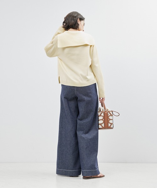 ROPE'（ロペ）の「セーラーカラーニット（ニット/セーター・レディース・キナリ/ブルー・FREE）」の9枚目の写真