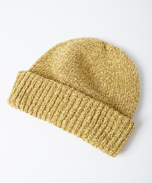 RACAL（ラカル）の「Japanese Paper Blend Melange Knit Beanie / 和紙混紡メランジニットビーニー（ニットキャップ/ビーニー・メンズ・マスタード/ブルー/グリーン/ブラウン/レッド/ブラック・FREE）」の8枚目の写真
