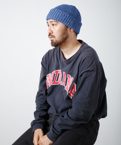 RACAL（ラカル）の「Japanese Paper Blend Melange Knit Beanie / 和紙混紡メランジニットビーニー（ニットキャップ/ビーニー・メンズ・マスタード/ブルー/グリーン/ブラウン/レッド/ブラック・FREE）」の16枚目の写真