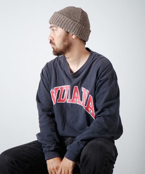 RACAL（ラカル）の「Japanese Paper Blend Melange Knit Beanie / 和紙混紡メランジニットビーニー（ニットキャップ/ビーニー・メンズ・マスタード/ブルー/グリーン/ブラウン/レッド/ブラック・FREE）」の20枚目の写真